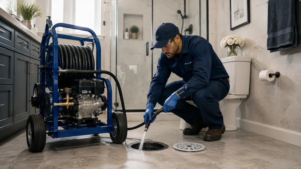 Bathroom Drain Hydro Jetting in Cerritos