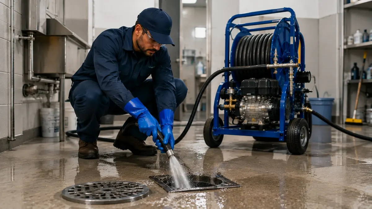 Floor Drain Hydro Jet Cleaning in Cerritos