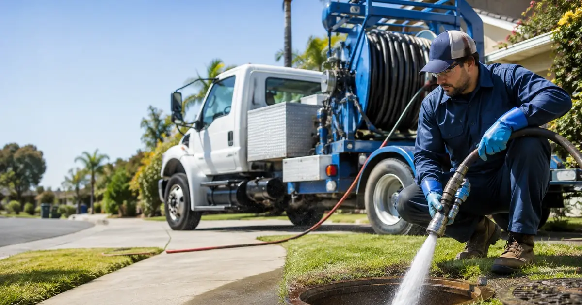 Hydro jet sewer cleaning Cerritos
