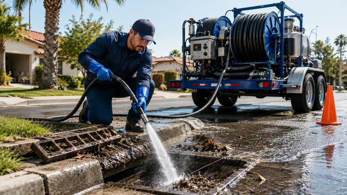 Storm Drain Hydro Jet Cleaning in Cerritos